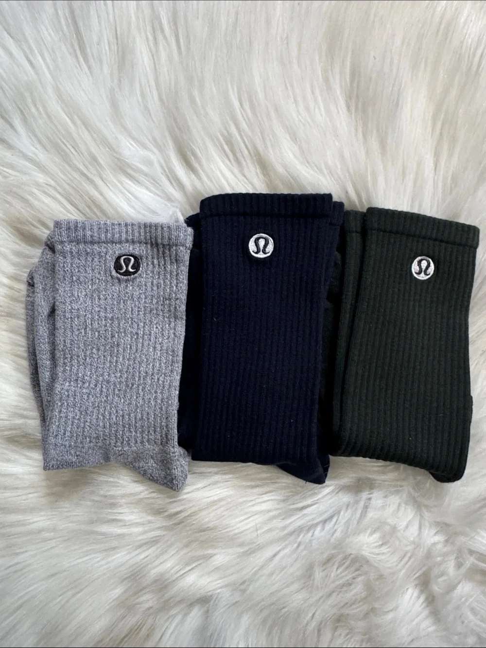 Lululemon Unisex Daily Essential Crew Lenth Socks